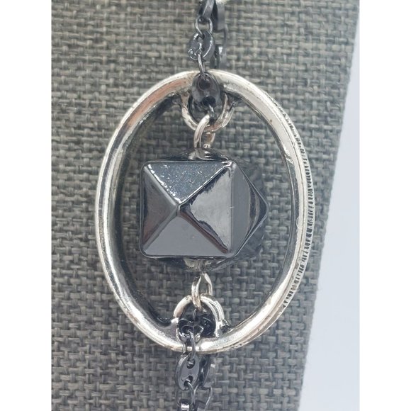 Premier Designs Necklace Silver Toned Chain Charms Natural Tones  32" - Picture 3 of 10